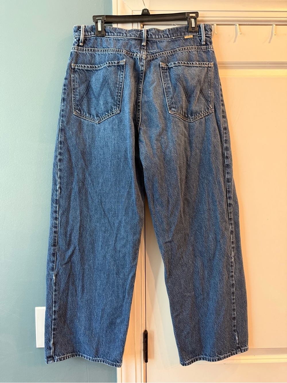 MOTHER Wide-Leg Dark Blue Jeans - Picture 5 of 15